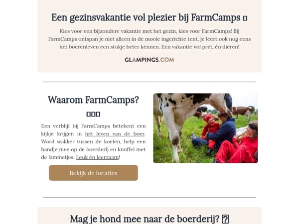 Tussen de dieren bij FarmCamps 👨🏼‍🌾