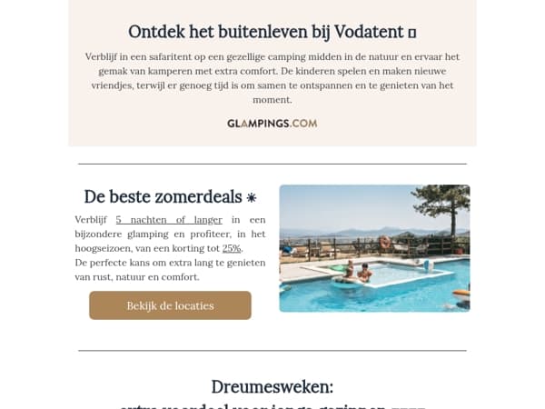 Jouw Vodatent glampingvakantie begint hier 🌿🏕️