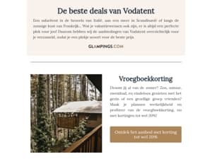 De beste deals van Vodatent! 🏕️ 
