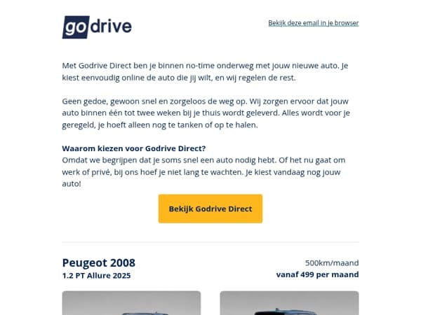 Snel een nieuwe auto nodig?