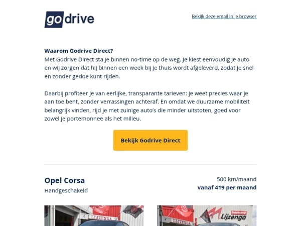 Direct een auto nodig? Rijd al binnen een paar dagen