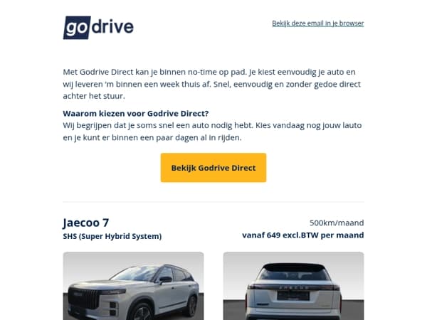 Snel een nieuwe auto nodig?