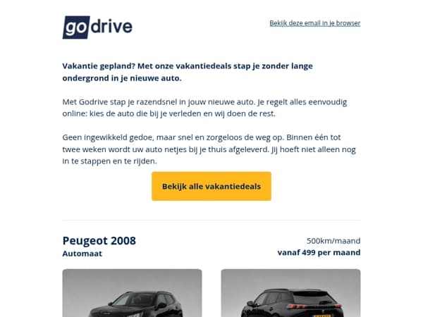 Jouw vakantie begint met de juiste auto. Welke kies jij?