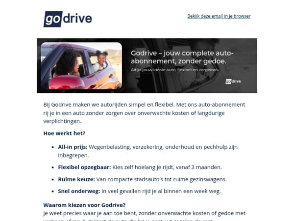 Ontdek het gemak van een auto-abonnement bij Godrive 🚗