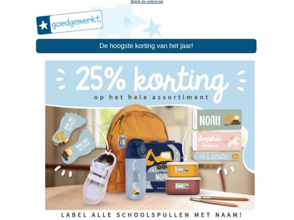 ★ Nog 2 dagen: 25% KORTING op het hele assortiment 🙌🎉