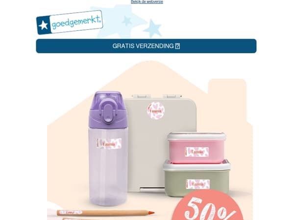 ★ Laatste kans 📢 50% extra naamstickers!