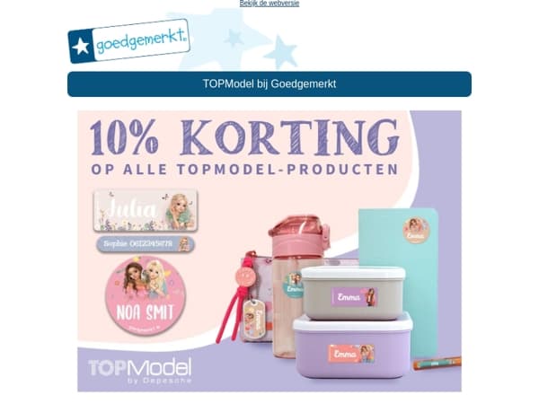 ★ 10% KORTING op al onze TOPModel-producten 💕