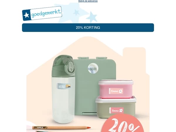 ★ Mis het niet: 20% korting op naamstickers! 😁