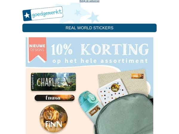 ★ Nieuw! Real World stickers – t/m 13 juni met 10% korting! 🦁🦖
