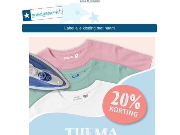 ★ Ken je onze Thema Instrijklabels al? 🤩👕