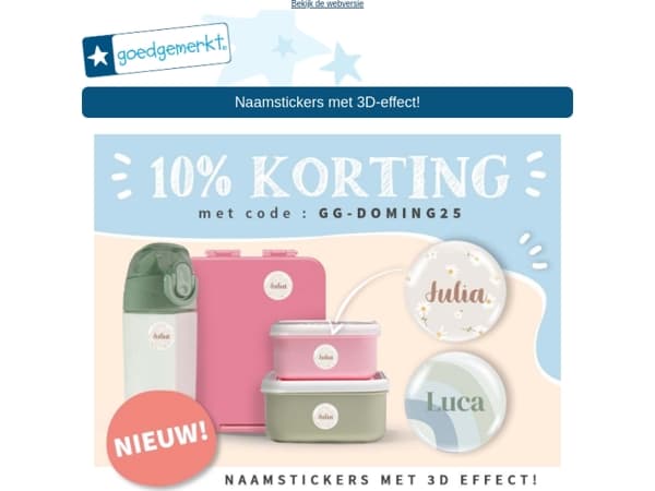 ★ Dit mag je niet missen: onze Naamstickers met 3D effect! ! 🚀