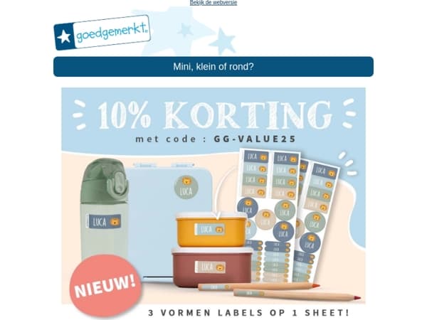 ★ Nieuw bij Goedgemerkt: Naamsticker Voordeelset! 🤑🙏🏼