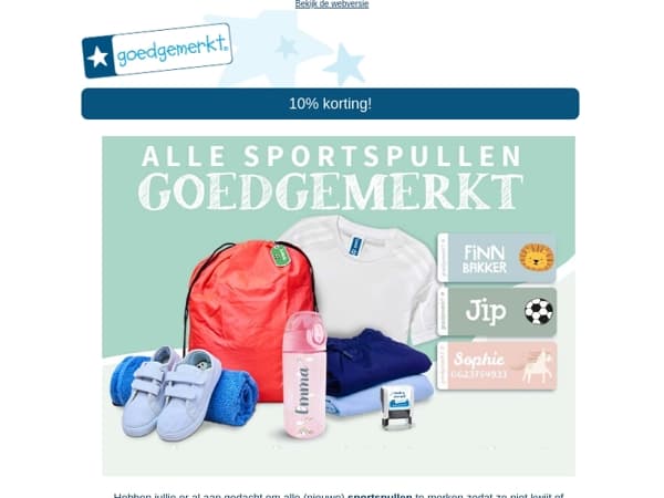 ★ Merk alle sportspullen met naam ⚽🏆️