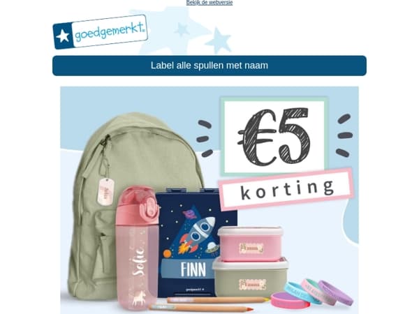 ★ €5 korting op het hele assortiment! 🔥🤑