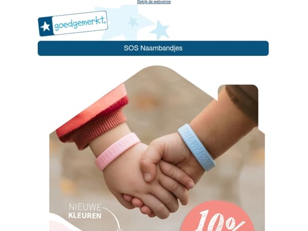★ Nieuwe kleuren SOS Naambandjes! 🌈