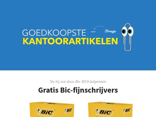 GRATIS: Bic Fijnschrijvers ✍️