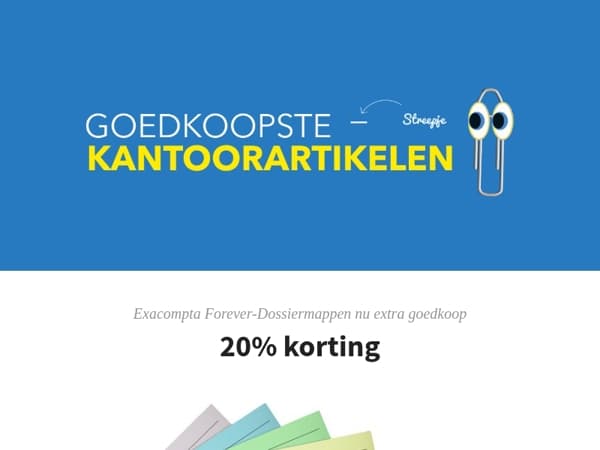 20% korting: Exacompta Dossiermappen 📁