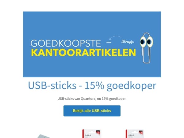 Nu 15% goedkoper: USB-sticks