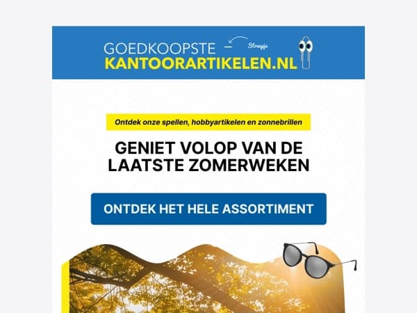 Nog even genieten van de zomer