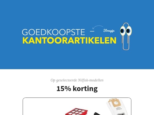Nilfisk: 15% korting op geselecteerde modellen 💶