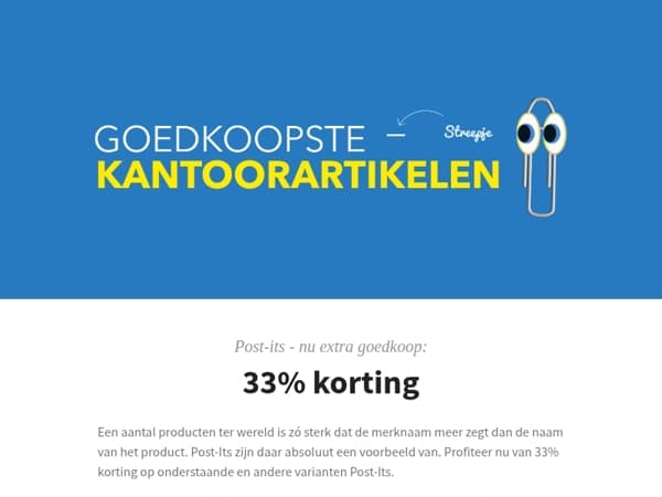 33% korting op Post-It! 🟨