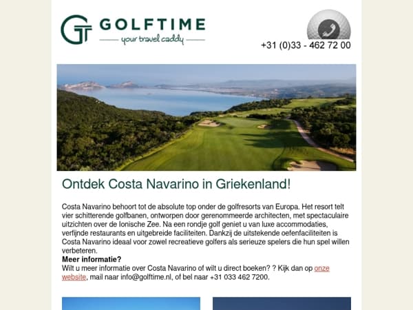 Vier golfbanen, één resort: Heeft u Costa Navarino al ontdekt?