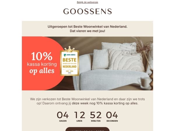 Laatste week: 10% kassa korting op alles
