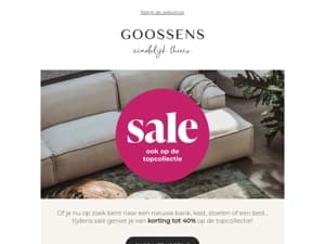Topcollectie in de sale: korting tot 40%