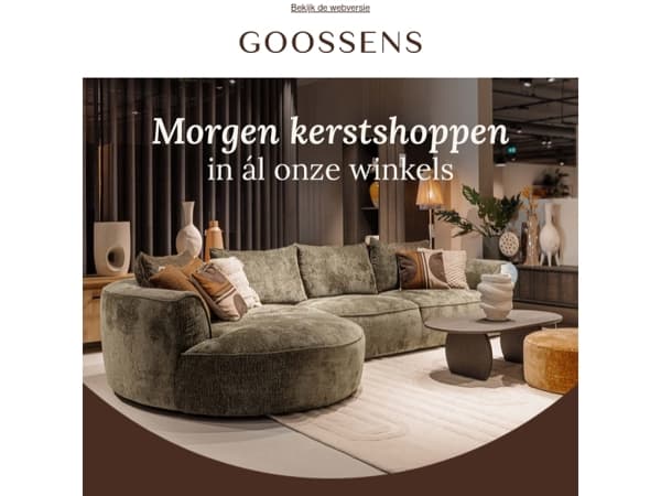 Kom morgen kerstshoppen in ál onze winkels