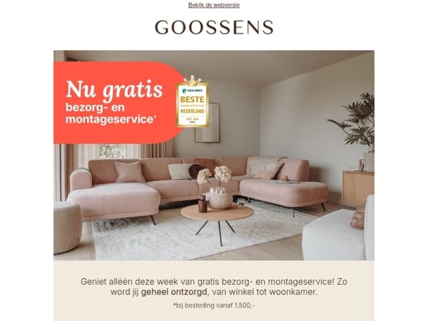 Paasactie: nu gratis bezorg- en montageservice
