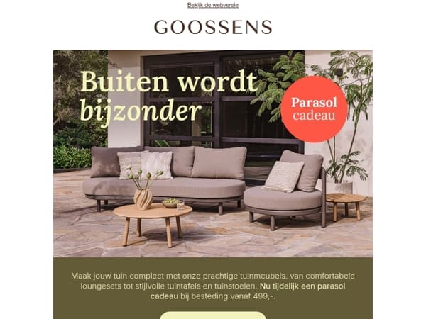 Nu tijdelijk: een parasol cadeau ☀️