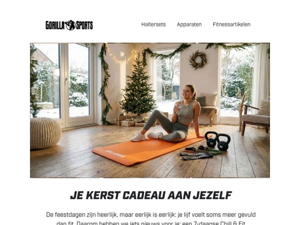 Je kerstcadeau begint morgen: 7 dagen Chill & Fit 🎄