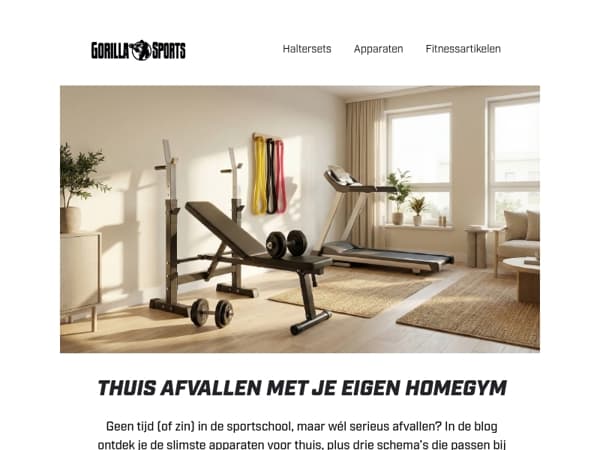 Afvallen vanuit huis: dit is je slimste home gym setup