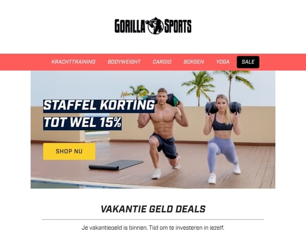 🌴 Gebruik je vakantiegeld slim – tot 15% korting op alles