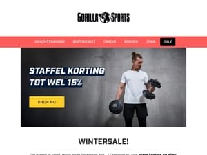 ❄️ Wintersale: Tot 15% extra korting