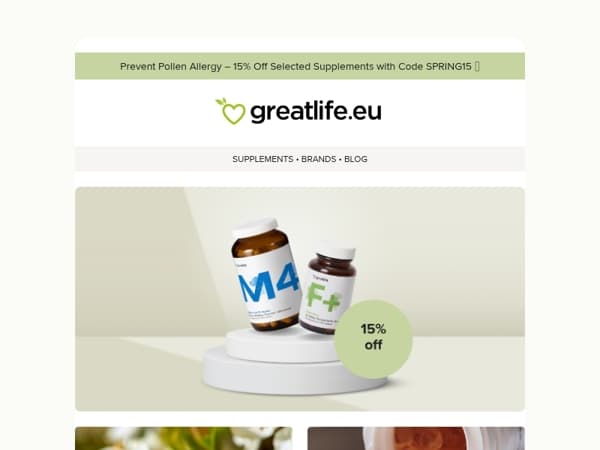 15% Off – Relieve Pollen Allergy 🌱 | Greatlife.eu 💚