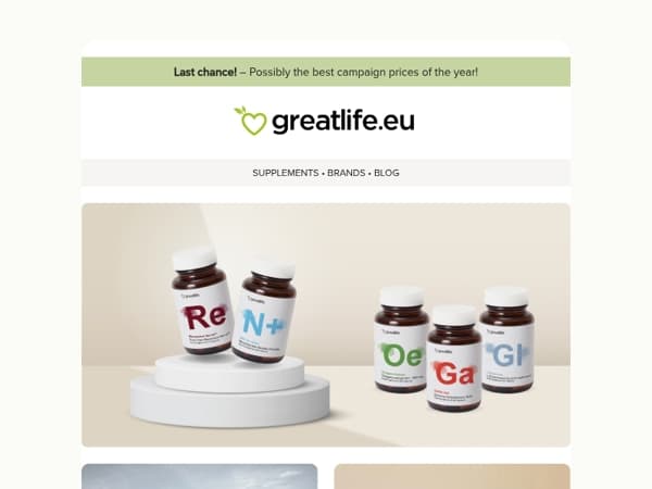 Last chance today! – Stock Up at Promotional Prices! | Greatlife.eu 💚