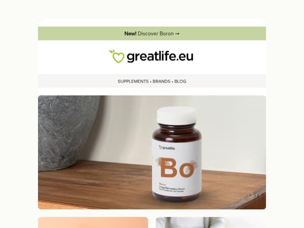 New! Boron for hormonal balance, joints & bone health | Greatlife.eu 💚