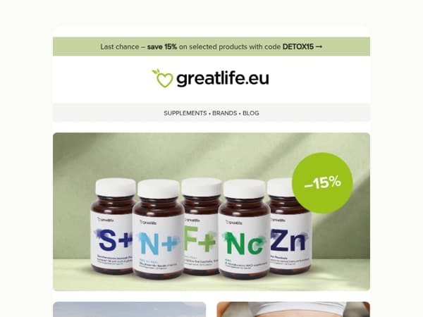 Last day today! 15% off – Gut balance | Greatlife.eu 💚