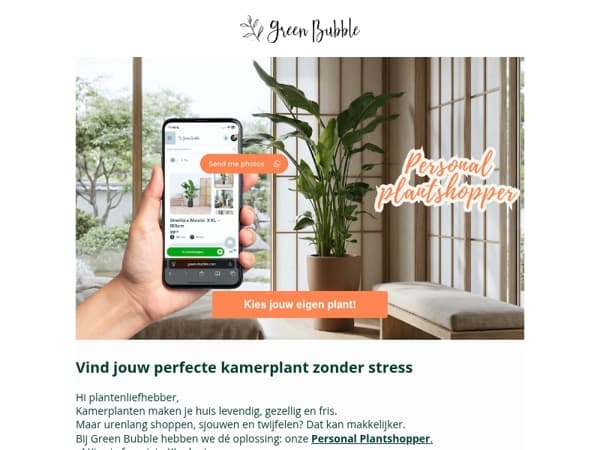 Kies jouw perfecte plant via Whatsapp📲🌴