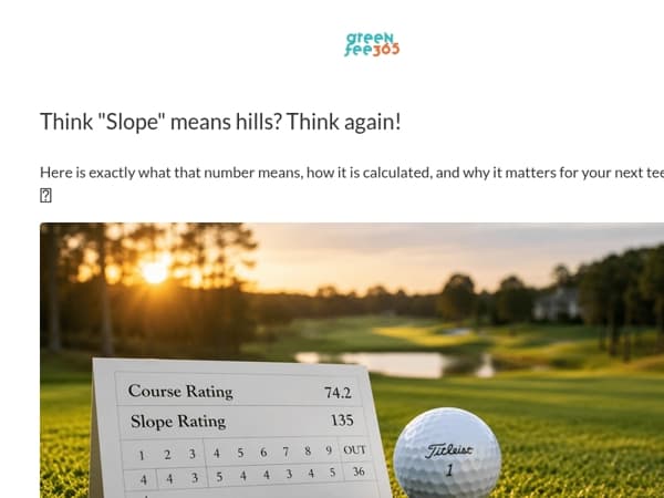 How is the Slope Rating on a golf course actually calculated?