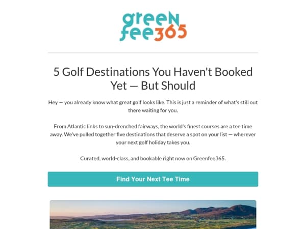 5 Golf Destinations You Haven't Booked Yet — But Should