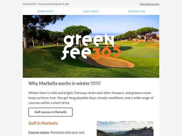 Marbella in Winter: Sun, Golf, and Easy Tee Times