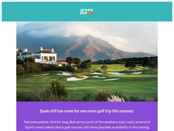 Spain’s premium golf courses still have summer availability