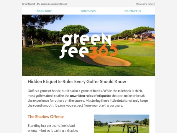 The Hidden Rules of Golf Etiquette You Might Be Breaking ⛳