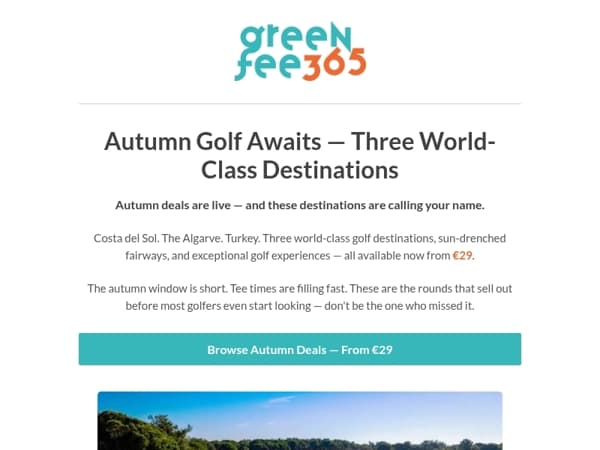 Autumn Deals Are Live — Costa del Sol, Algarve & Turkey Await