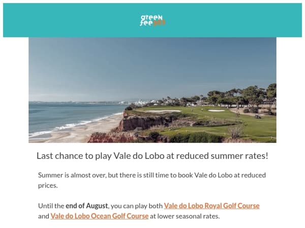 Last chance: reduced summer rates at Vale do Lobo