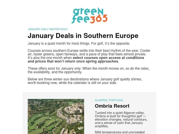 January's Golf Deals Are Still Live!