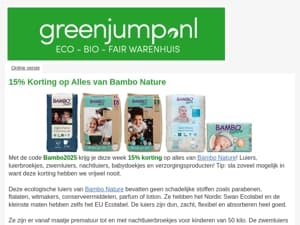 Green Jump Nieuws en Korting!