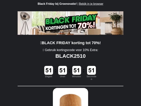 ⏰BLACK FRIDAY korting tot 70%!